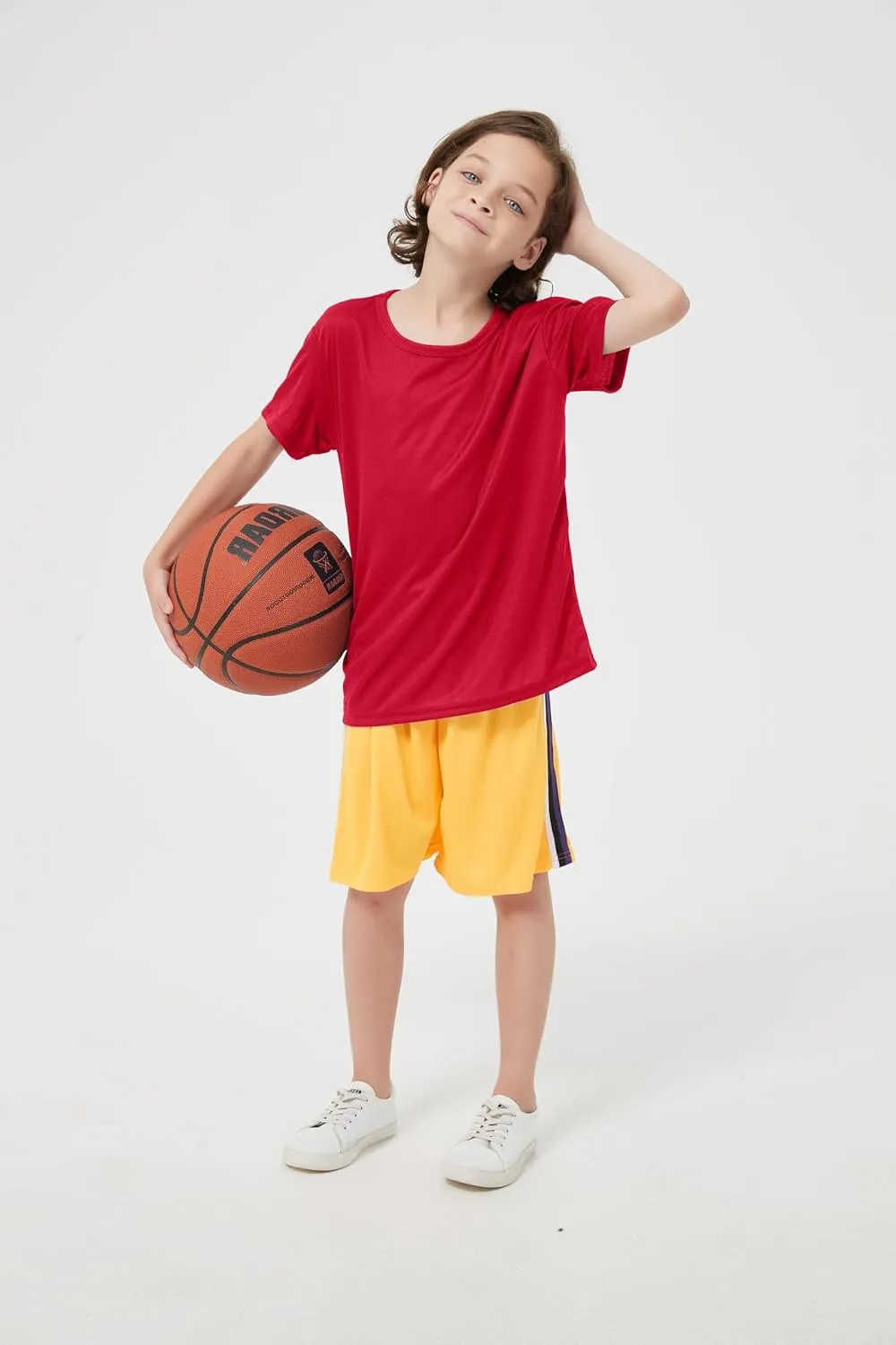3-Pack Kids/Boys/Youth Mesh Athletic Quick Dry Shirts Youth Activewear Moisture Wicking Short Sleeve T-ShirtsAge 4-15Years