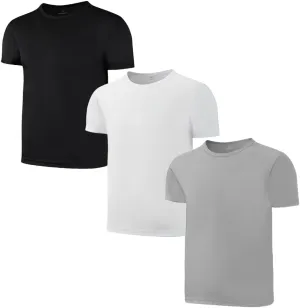 3-Pack Kids/Boys/Youth Mesh Athletic Quick Dry Shirts Youth Activewear Moisture Wicking Short Sleeve T-ShirtsAge 4-15Years
