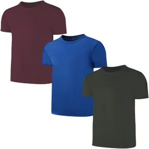 3-Pack Kids/Boys/Youth Mesh Athletic Quick Dry Shirts Youth Activewear Moisture Wicking Short Sleeve T-ShirtsAge 4-15Years