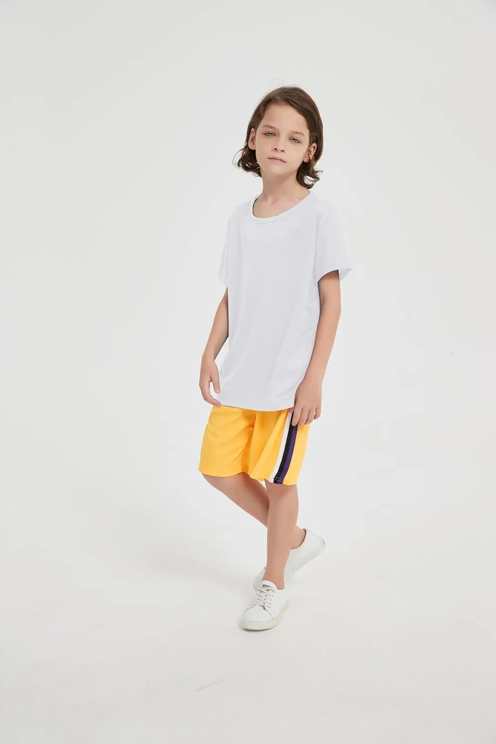 3-Pack Kids/Boys/Youth Mesh Athletic Quick Dry Shirts Youth Activewear Moisture Wicking Short Sleeve T-ShirtsAge 4-15Years
