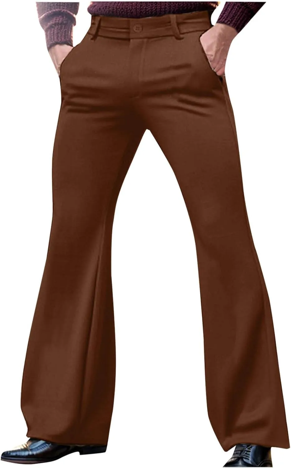 70s Disco Pants for Men,Mens Bell Bottom Jeans Pants,Slim Fit Retro Flared Trousers Vintage Denim Pants Jeans for Men