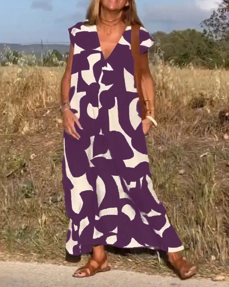 Alvina - Effortlessly Chic Abstract Dress