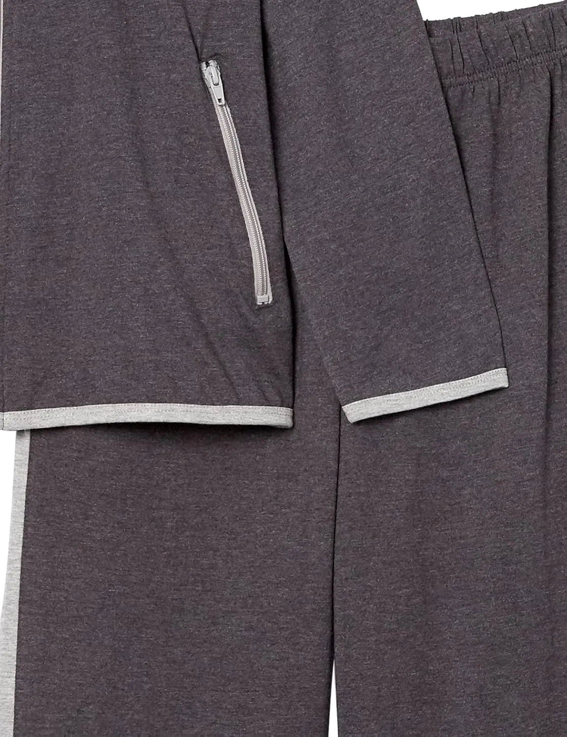 AmeriMark Women Striped Sweatsuit Set  Soft 2-Piece Tracksuit Zip-up Jacket Elastic Waist Pants  Relaxed Athletic Outfit
