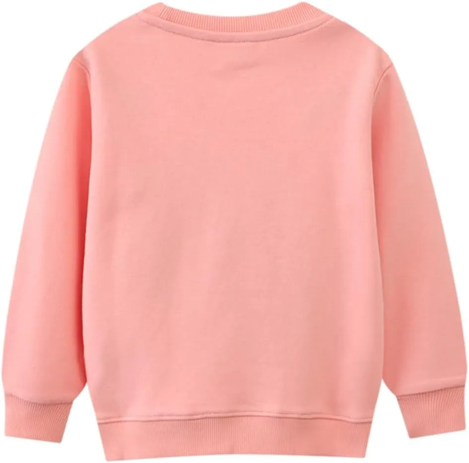 Baby Girls Crewneck Unicorn Sweatshirt Toddler Fleece Long Sleeve Pullover Sweater Kids Fall Winter Warm Shirts Clothes 6t