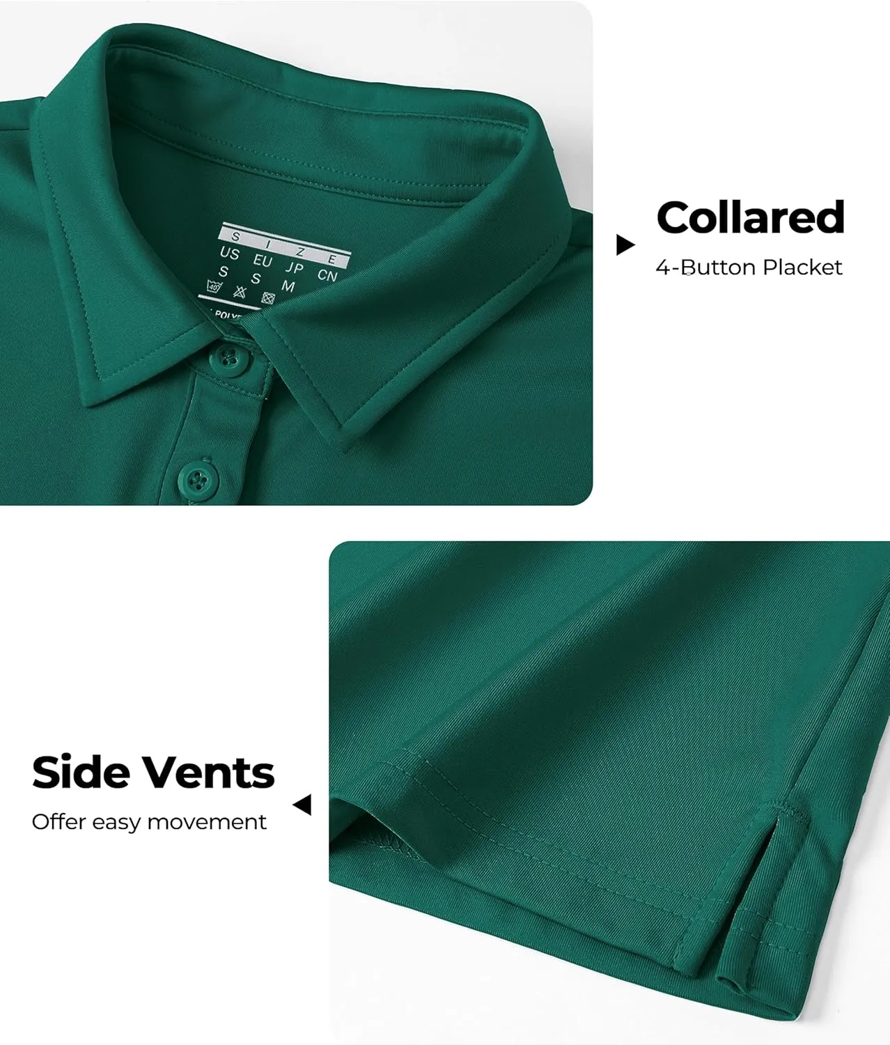 Boladeci Women's Golf Polo Shirts Short Sleeve UPF 50  Sun Protection Quick Dry Lightweight 4-Button Tennis Tops