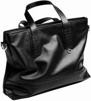 CcacHe Classic Vintage Messenger Handbag, Portable Business Briefcase 14" Laptop Handbag Shoulder Messenger Crossbody Satchel Casual Bag Organizer Black Business Briefcase Laptop Shoulder Crossbody Ba