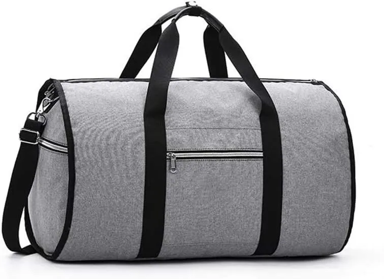 CcacHe Leisure Travel Duffel Canvas Luggage Overnight Weekend Handbag Foldable Sport Gym Garment Suit Bag Sports Overnight Gym Luggage Weekend Tote Bag (Color : Red) (Color : Gray)