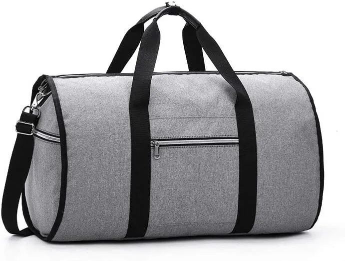 CcacHe Leisure Travel Duffel Canvas Luggage Overnight Weekend Handbag Foldable Sport Gym Garment Suit Bag Sports Overnight Gym Luggage Weekend Tote Bag (Color : Red) (Color : Gray)