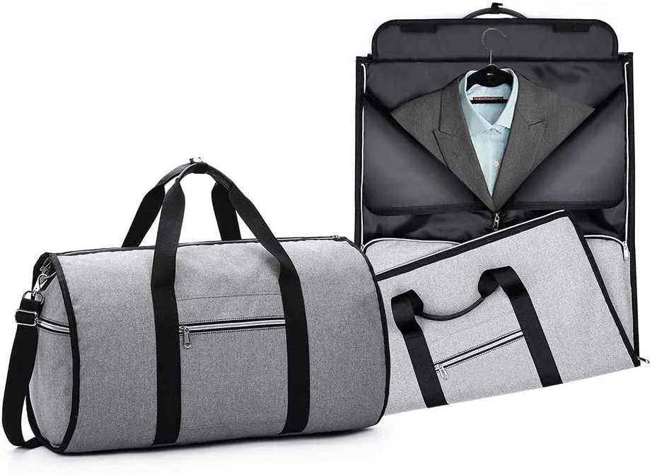 CcacHe Leisure Travel Duffel Canvas Luggage Overnight Weekend Handbag Foldable Sport Gym Garment Suit Bag Sports Overnight Gym Luggage Weekend Tote Bag (Color : Red) (Color : Gray)