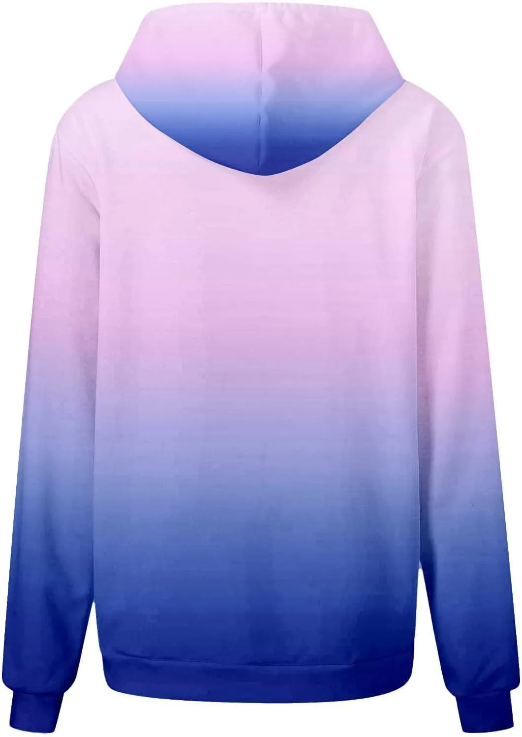 Cute Hoodies for Teen Girls Trendy Preppy Hooded Sweatshirts Oversized Long Sleeve Shirts Gradient Clothes for Girls