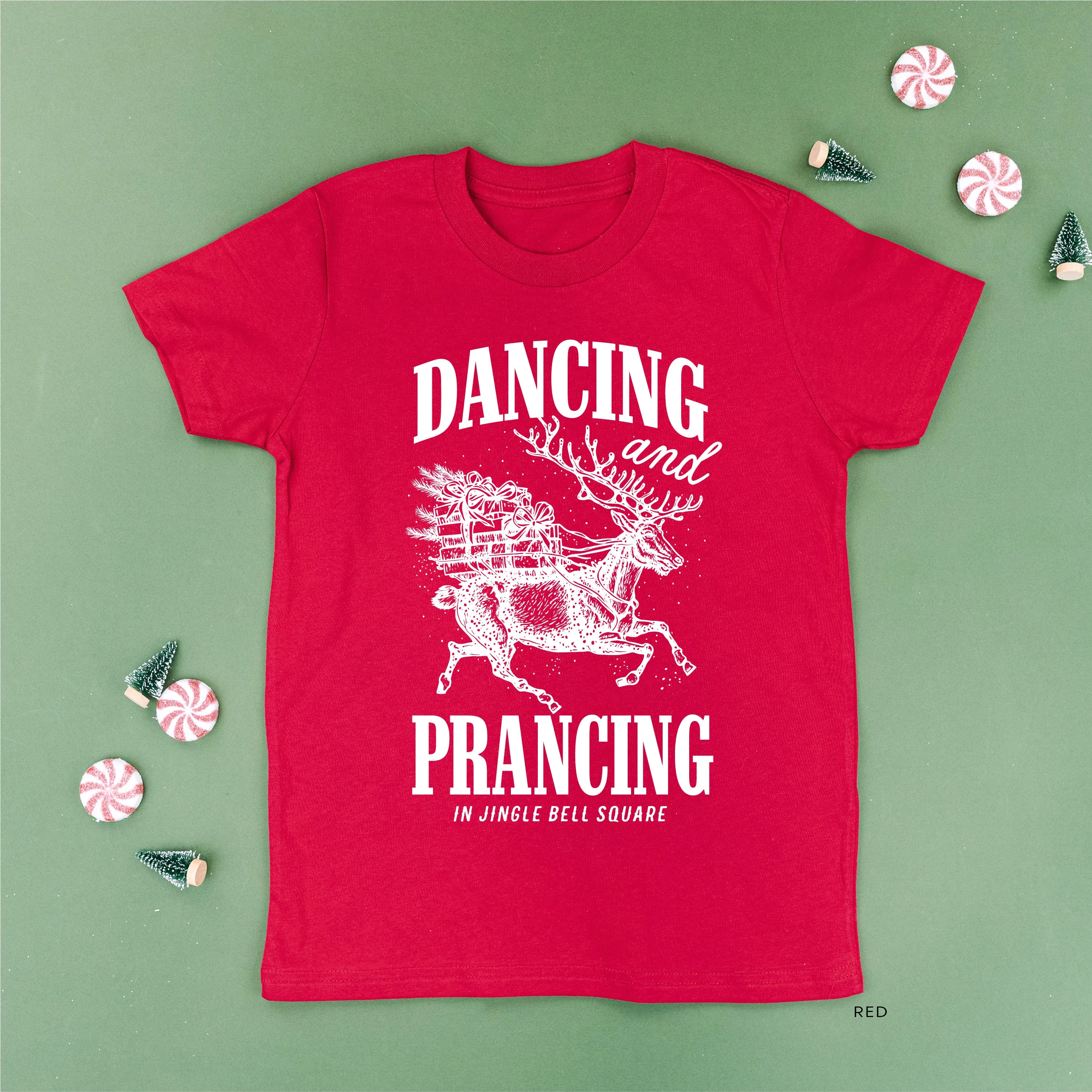 Dancing and Prancing in Jingle Bell Square - Child Tee