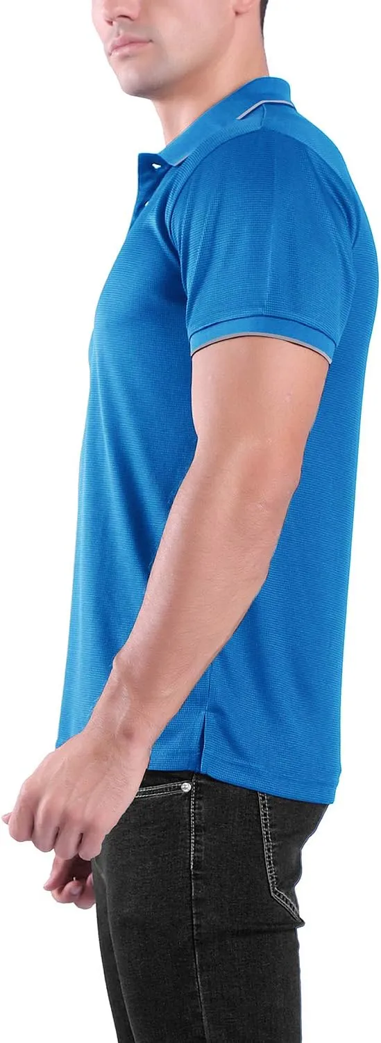 Facitisu Mens Polo Shirt Short Sleeve Golf Collared Casual Summer Performance T-Shirt