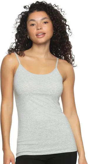 Felina | Cotton Modal Camisole | Stretch | Basic (Light Heather Gray, X-Large)
