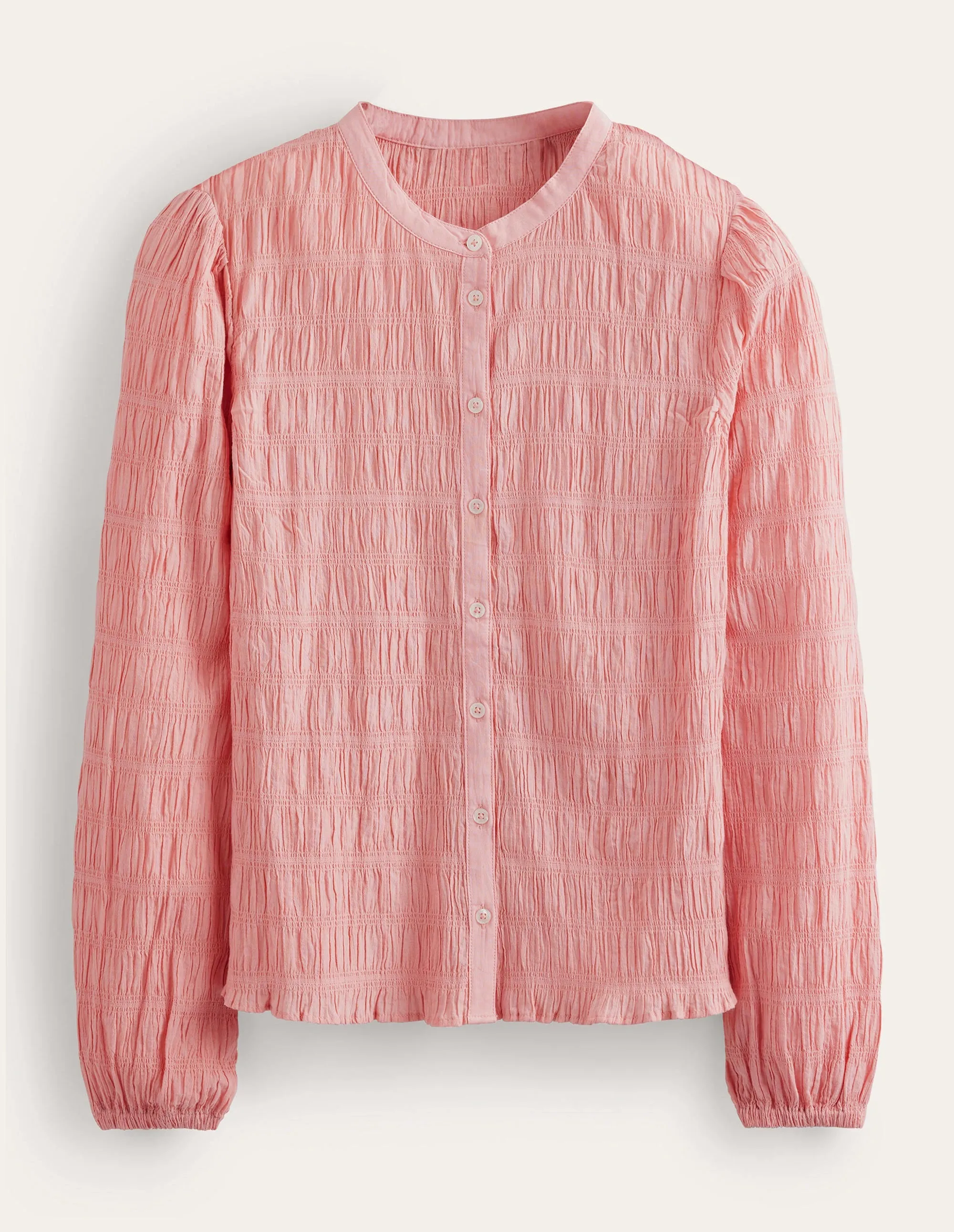 Fitted Textured Shirt-Dahlia Pink