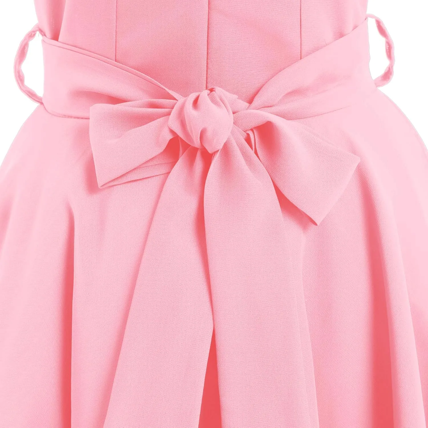 Flower Girl Chiffon A-line Dresses Wedding Junior Bridesmaid Party Princess Pageant Communion Maxi Gowns with Belt