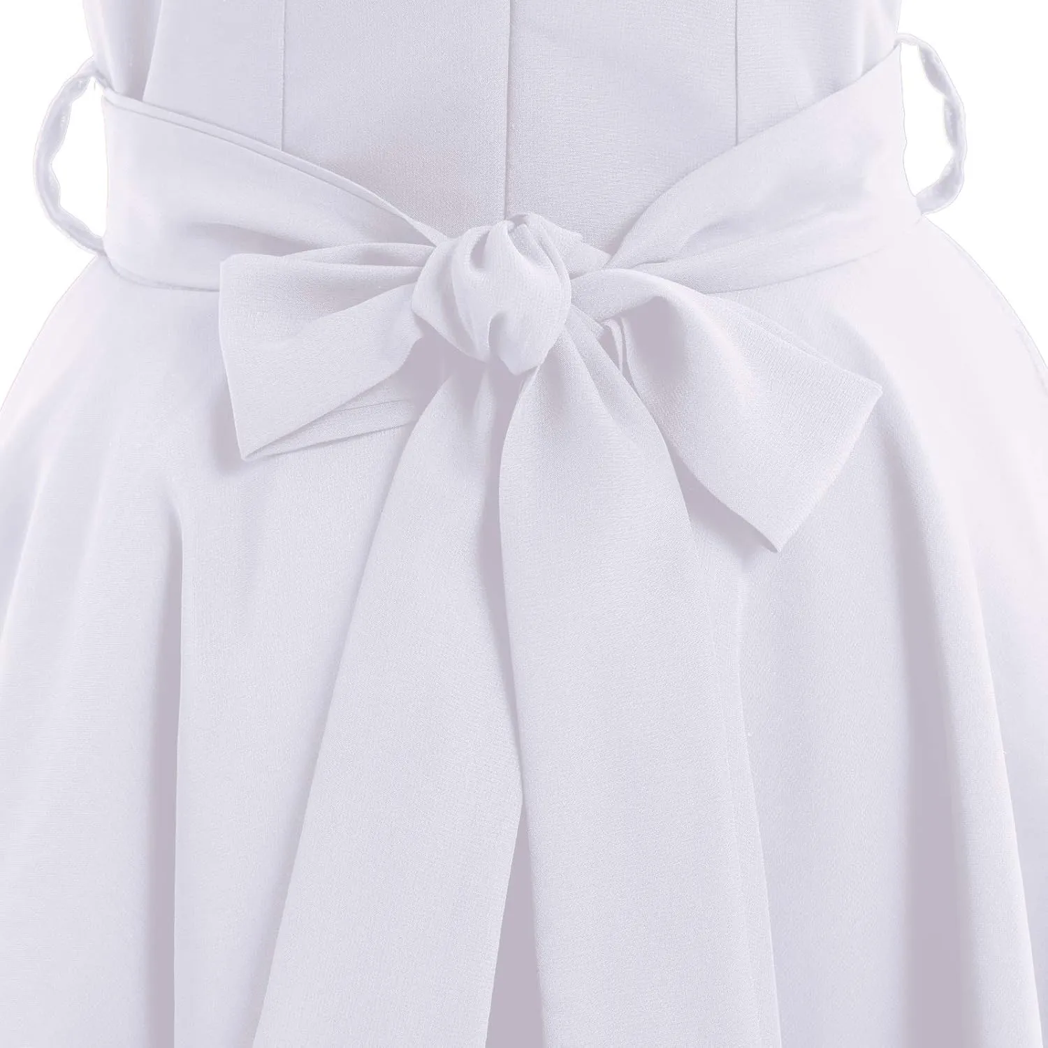 Flower Girl Chiffon A-line Dresses Wedding Junior Bridesmaid Party Princess Pageant Communion Maxi Gowns with Belt