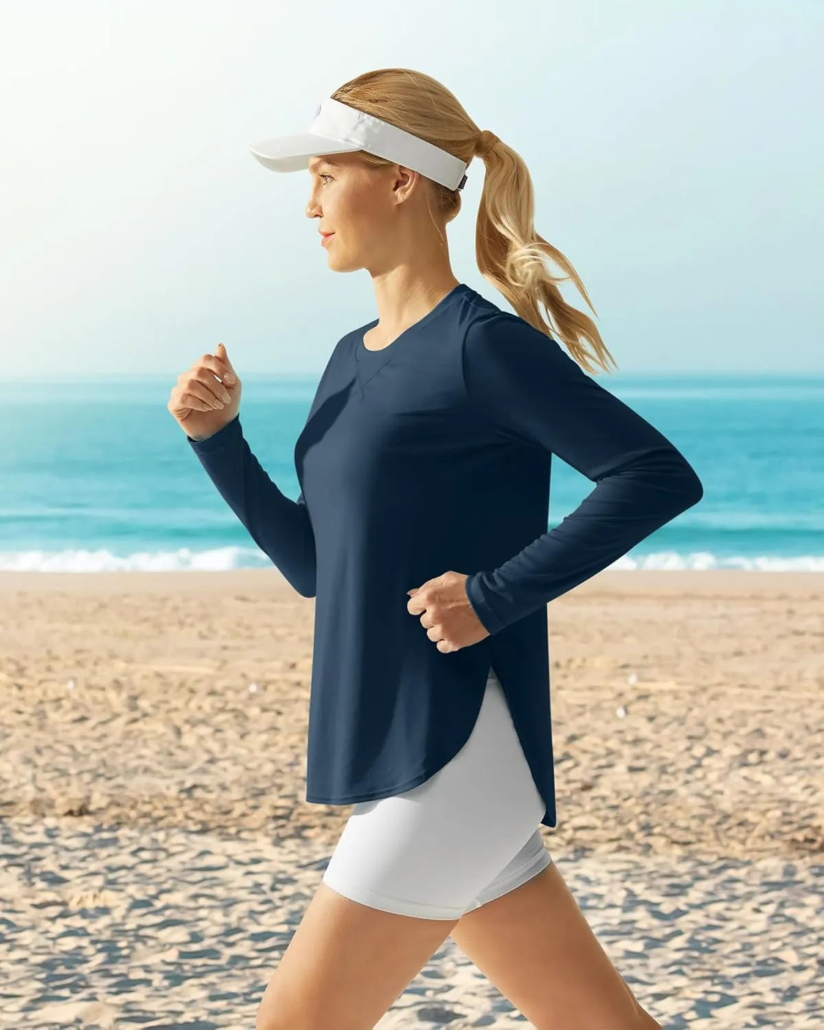 G4Free Women's UPF 50  UV Shirts Long Sleeve Workout Sun Shirt Outdoor Gym Hiking Tops Quick Dry Lightweight