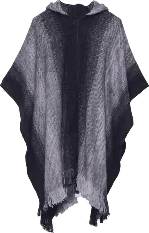 Gamboa Alpaca Wool Poncho for Men Hippie Mexican Cowboy and Western Panchos para Hombre