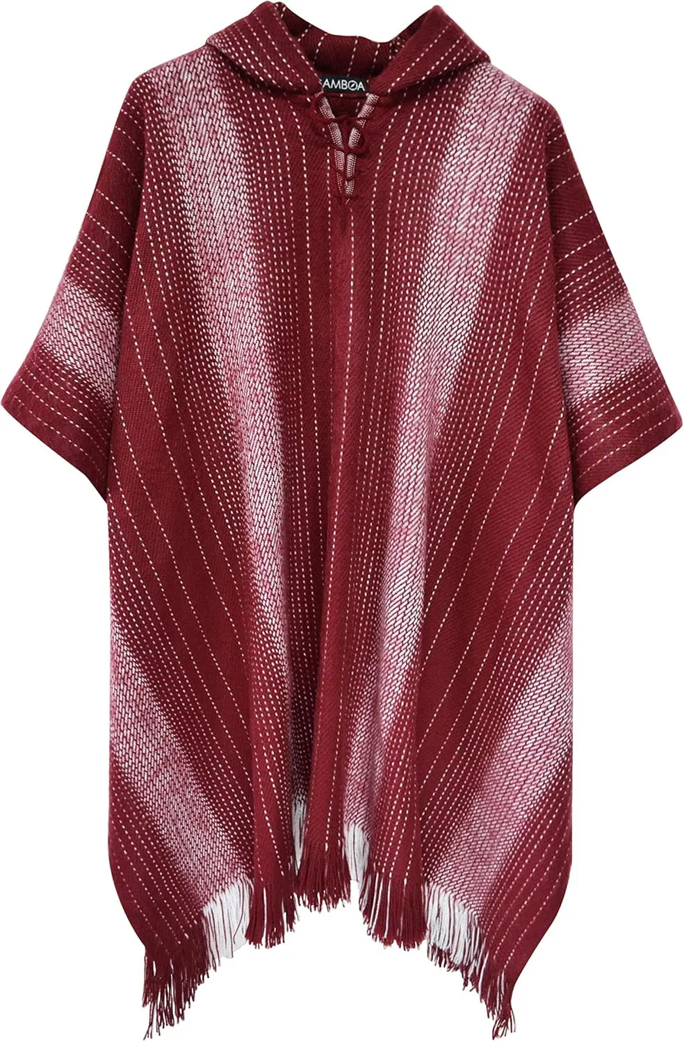 Gamboa Alpaca Wool Poncho for Men Hippie Mexican Cowboy and Western Panchos para Hombre