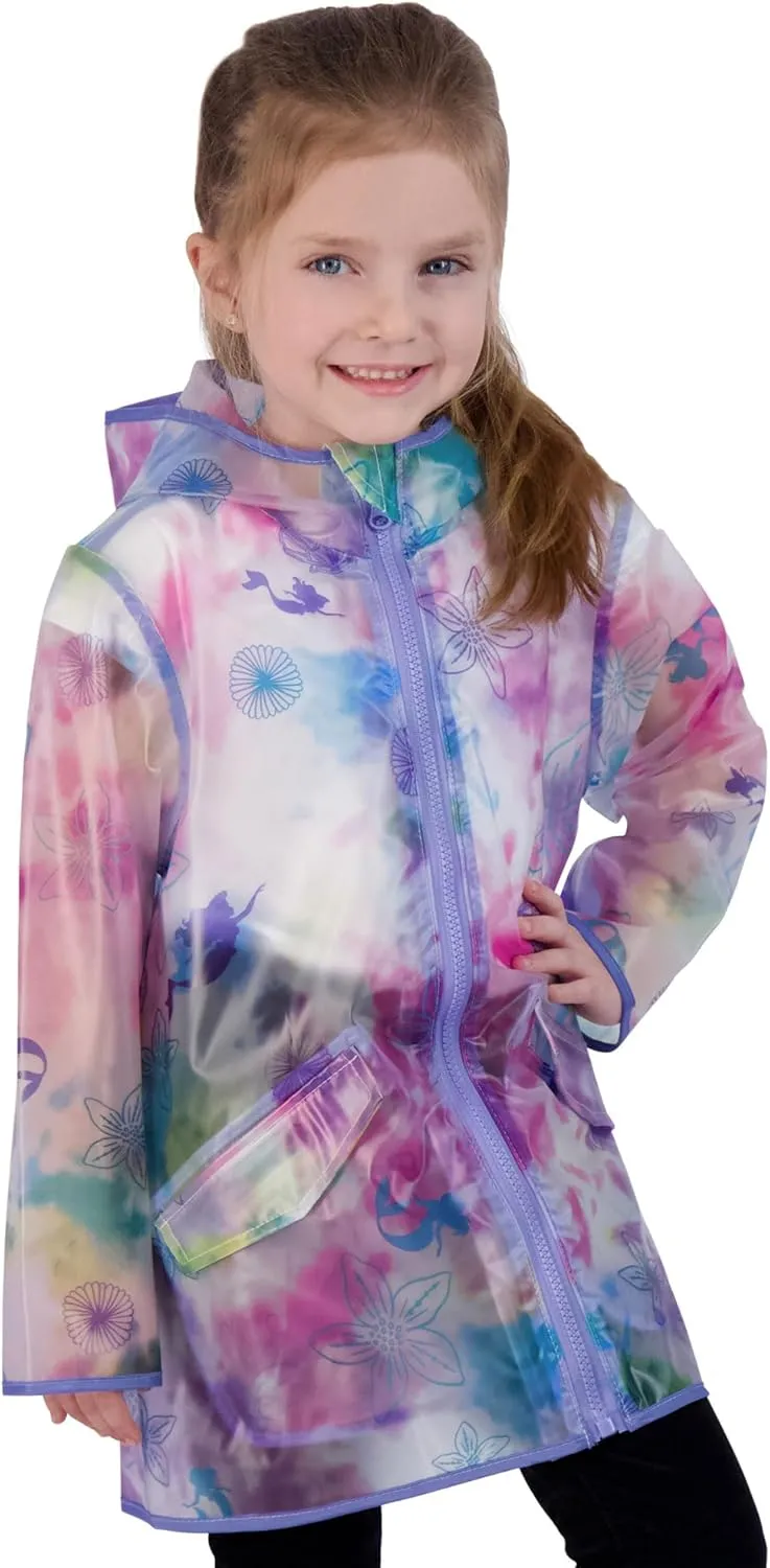 Girls Rain Coat Disney Minnie, Mickey Mouse, Princess, Nickelodeon Paw Patrol for Kids 2-7 Years