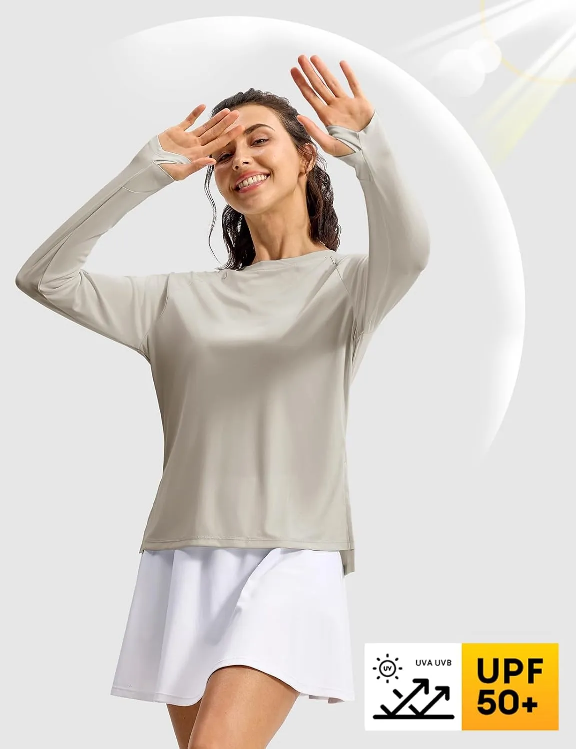 Gopune Women's Sun Shirts UPF 50  Long Sleeve UV Protection Shirt Lightweight Quick Dry Workout Hiking Tops