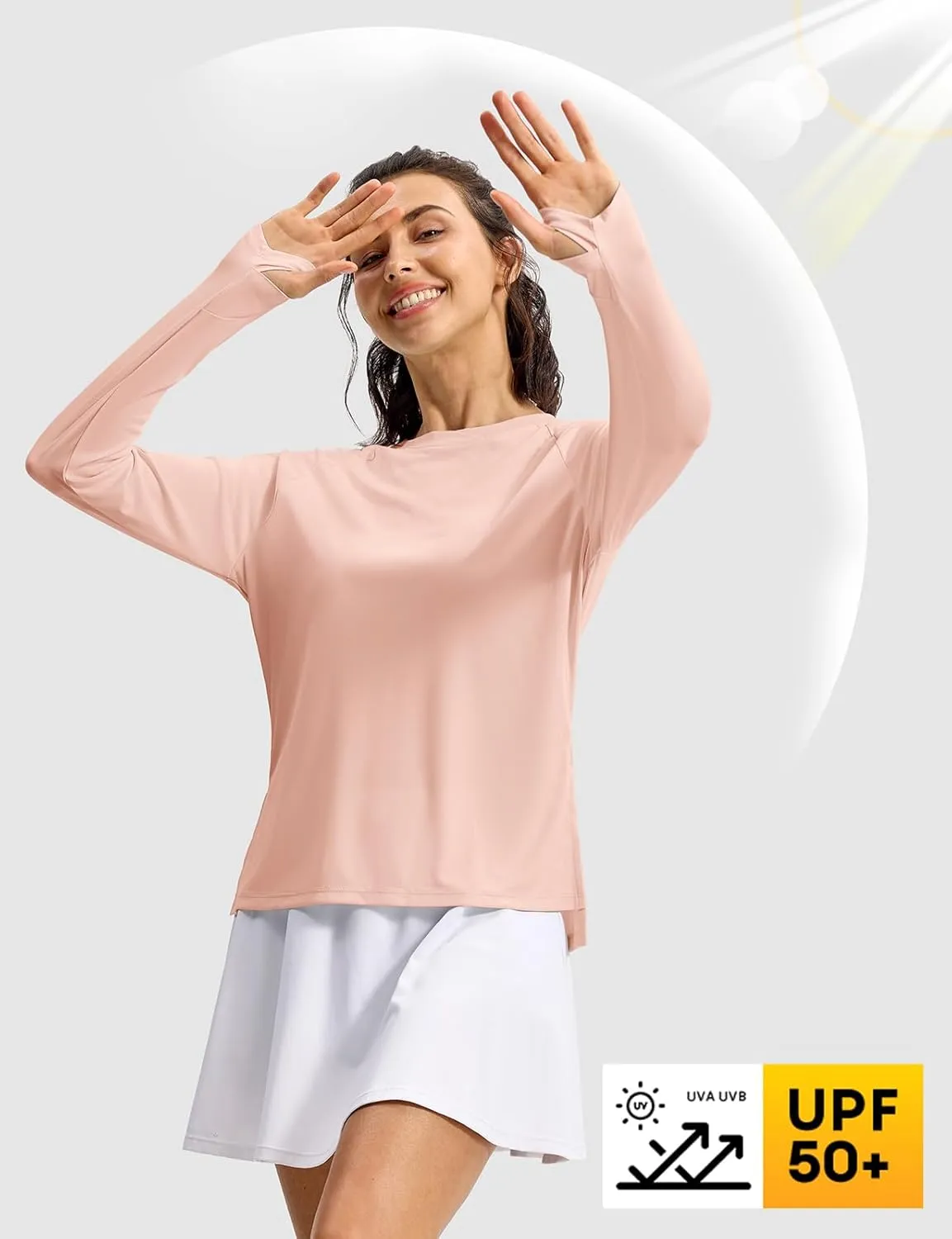 Gopune Women's Sun Shirts UPF 50  Long Sleeve UV Protection Shirt Lightweight Quick Dry Workout Hiking Tops