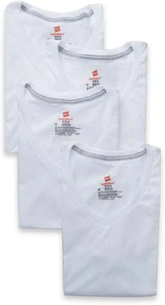 Hanes Ultimate Men's 4-Pack Comfortblend V-Neck with FreshIQ
