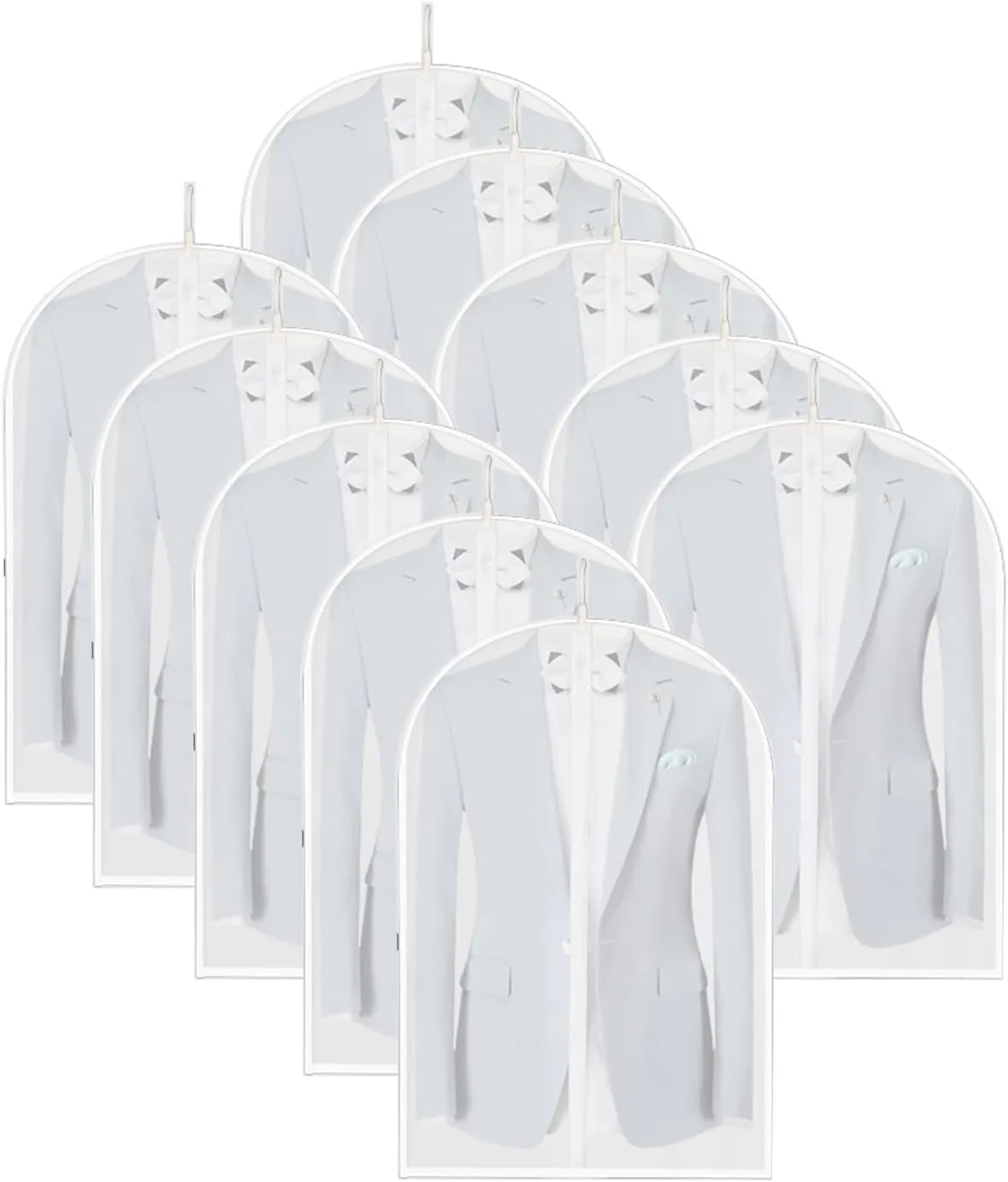 Hanging Garment Bag, Suit Bag for Hanging Clothes, PEVA Material, Suitable for Coats, Jackets, Sweaters, Shirts(60x80cm x31in)