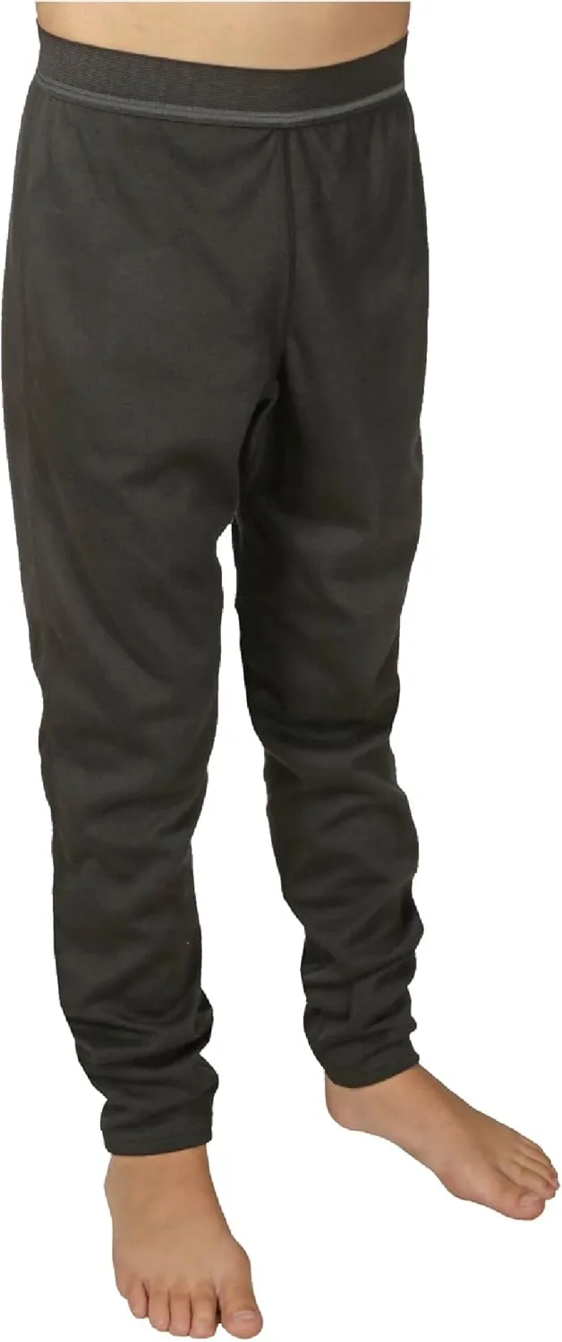 Hot Chillys Youth Pepper Bi-Ply Bottom Midweight Relaxed Fit Base Layer - UPF 30 Thermal Underwear Pants