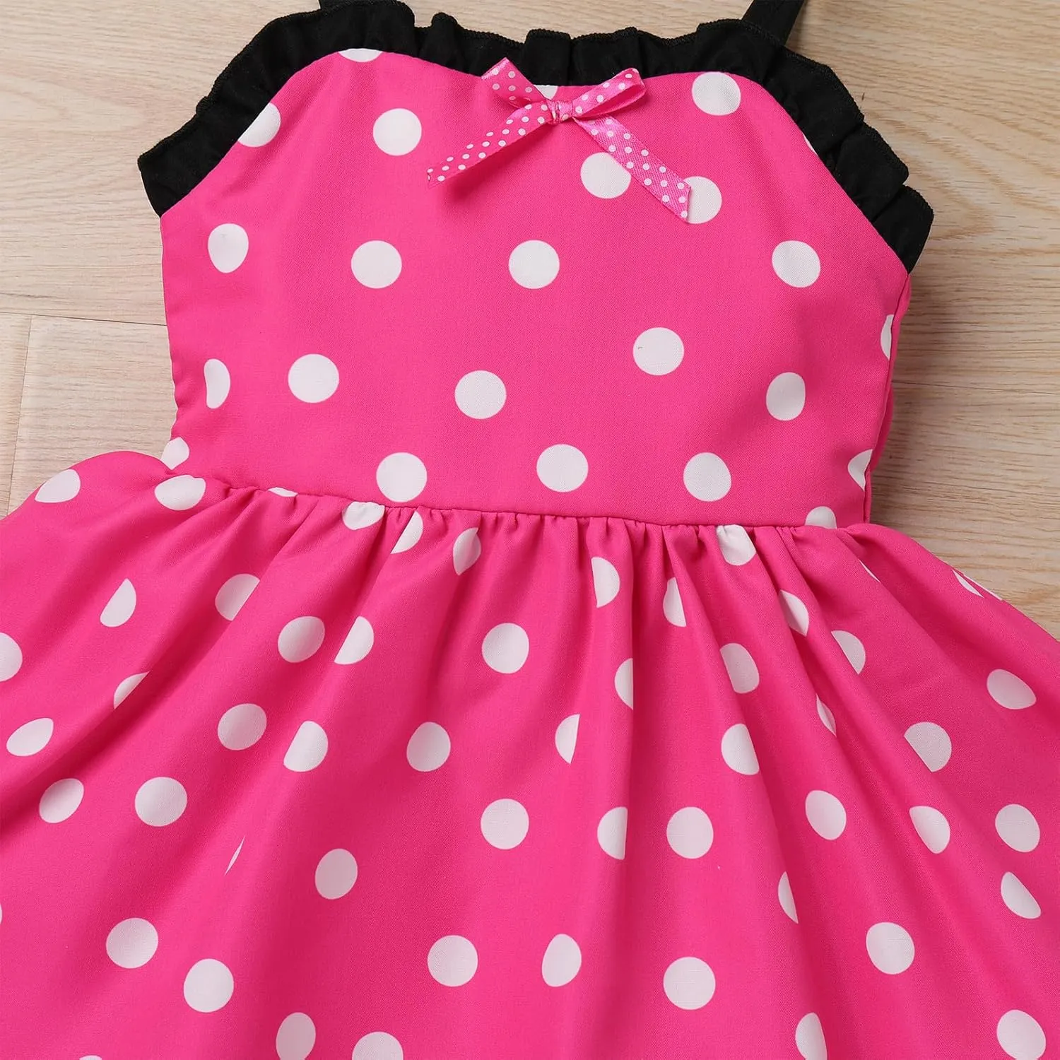 IBTOM CASTLE Toddler Baby Girl Tutu Dress Princess Backless Polka Dot Ruffle Dress First Birthday Party Cake Smash Outfit