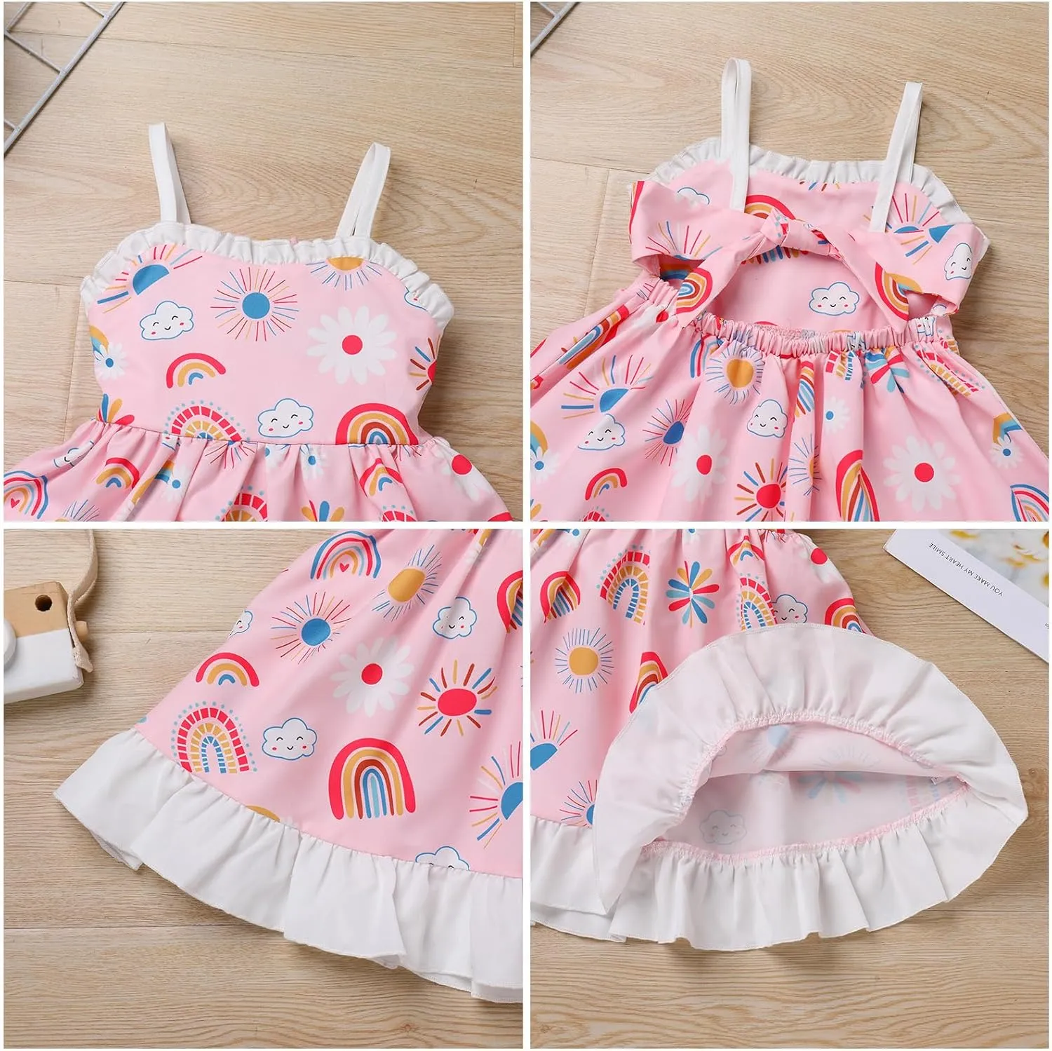 IBTOM CASTLE Toddler Baby Girl Tutu Dress Princess Backless Polka Dot Ruffle Dress First Birthday Party Cake Smash Outfit