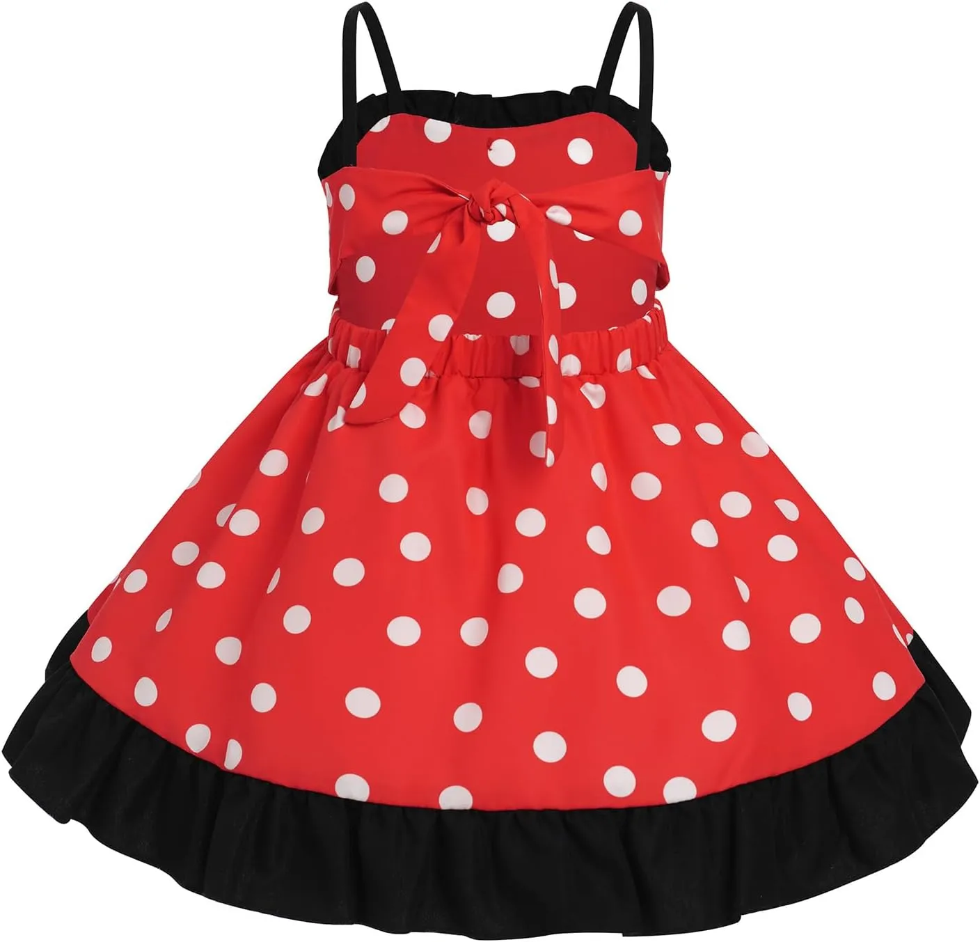 IBTOM CASTLE Toddler Baby Girl Tutu Dress Princess Backless Polka Dot Ruffle Dress First Birthday Party Cake Smash Outfit