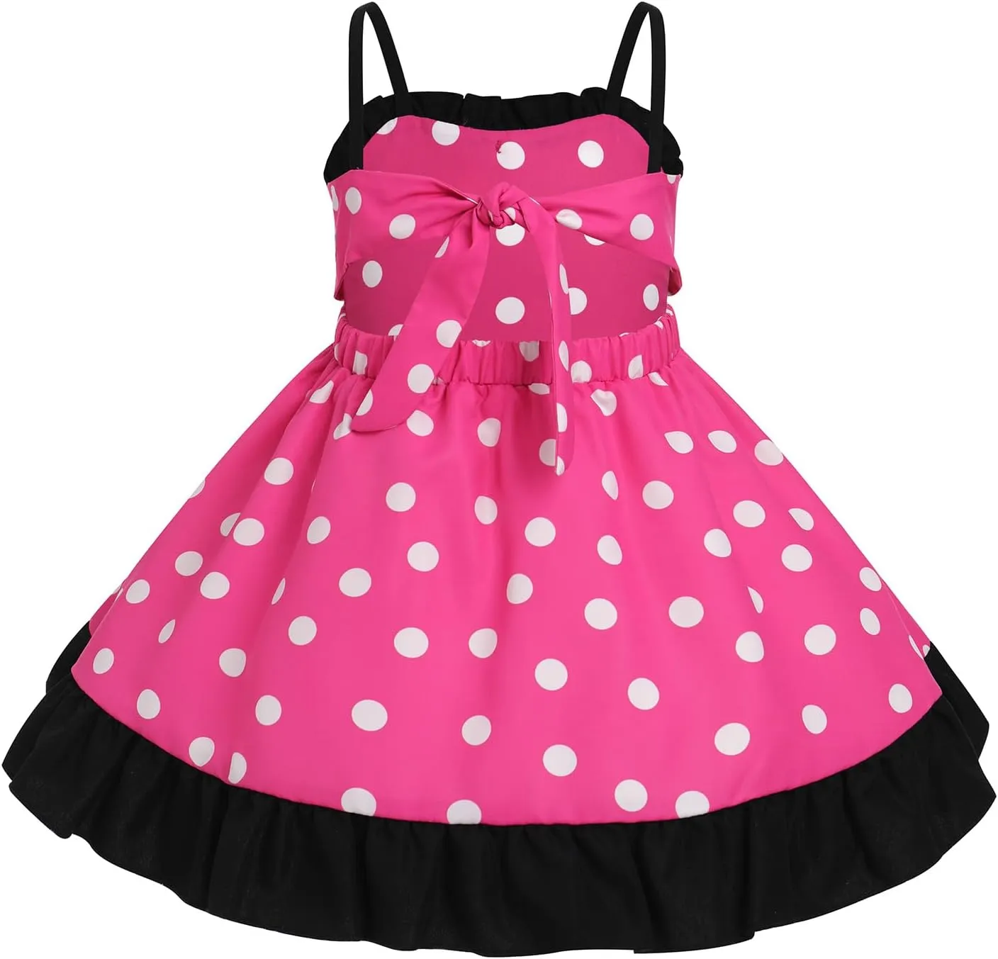 IBTOM CASTLE Toddler Baby Girl Tutu Dress Princess Backless Polka Dot Ruffle Dress First Birthday Party Cake Smash Outfit