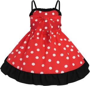 IBTOM CASTLE Toddler Baby Girl Tutu Dress Princess Backless Polka Dot Ruffle Dress First Birthday Party Cake Smash Outfit