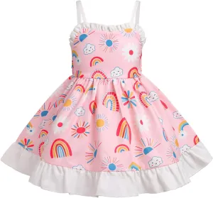 IBTOM CASTLE Toddler Baby Girl Tutu Dress Princess Backless Polka Dot Ruffle Dress First Birthday Party Cake Smash Outfit