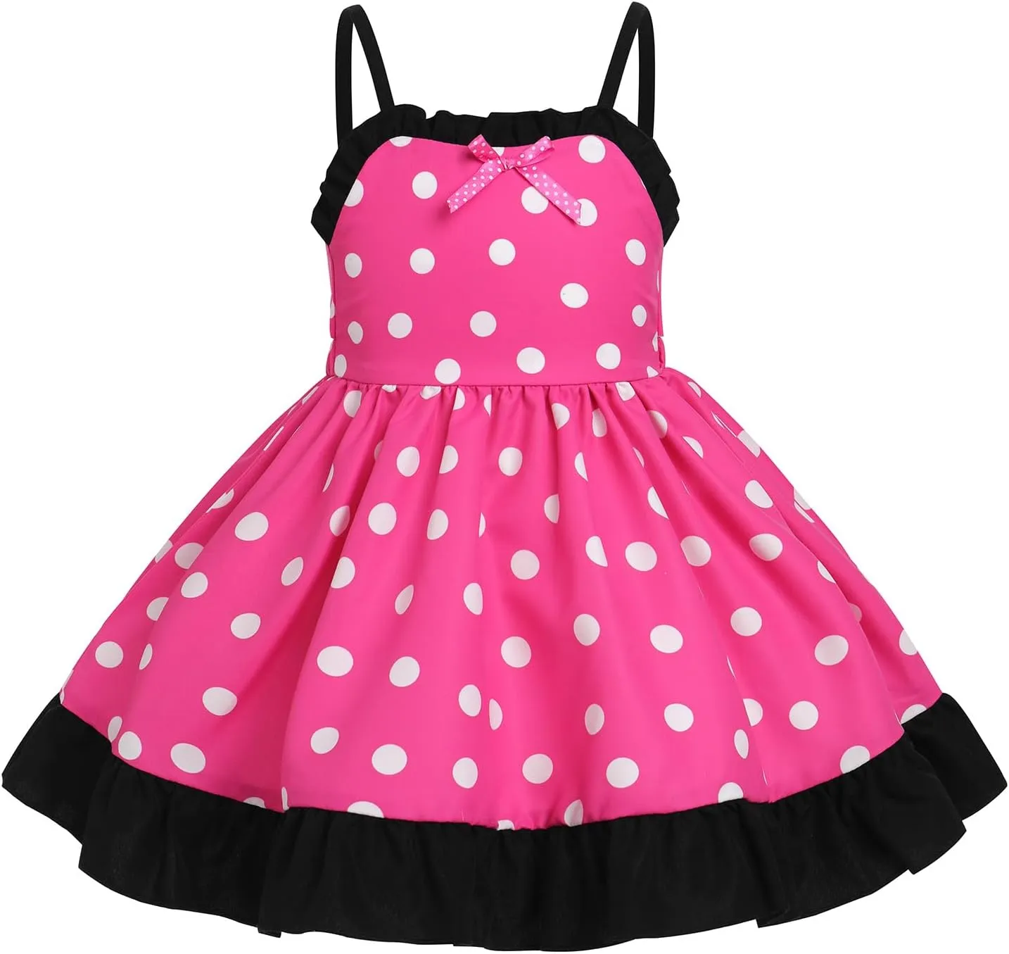 IBTOM CASTLE Toddler Baby Girl Tutu Dress Princess Backless Polka Dot Ruffle Dress First Birthday Party Cake Smash Outfit