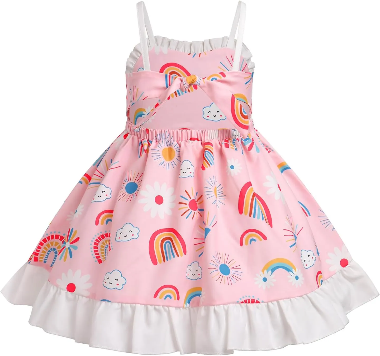 IBTOM CASTLE Toddler Baby Girl Tutu Dress Princess Backless Polka Dot Ruffle Dress First Birthday Party Cake Smash Outfit