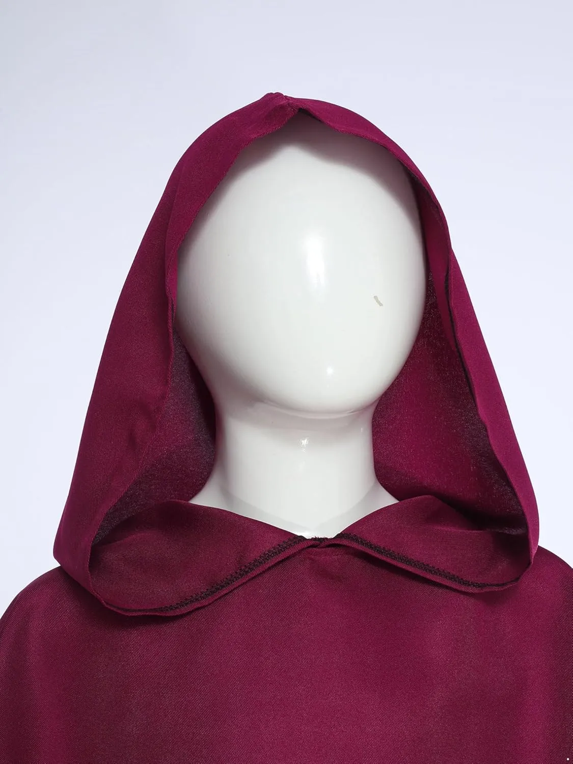 JEATHA Medieval Renaissance Hooded Cloak High-Low Robe Ponchos Capes for Kids Halloween Fancy Dress Up