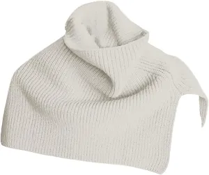 JOAU Women's Turtleneck Poncho Cloak Short Style Asymmetric Knitted Solid Color Slit Wrap Shawl Scarf for Holiday Travel