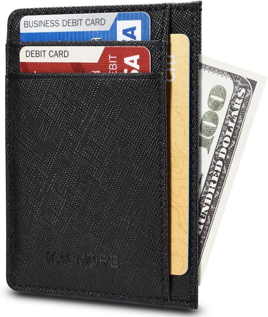KALMORE Women's Credit Card Holder Leather Slim Minimalist Wallet