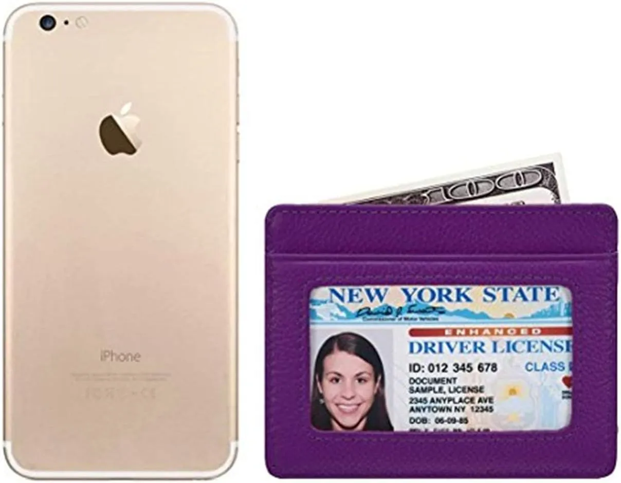 KALMORE Women's Credit Card Holder Leather Slim Minimalist Wallet