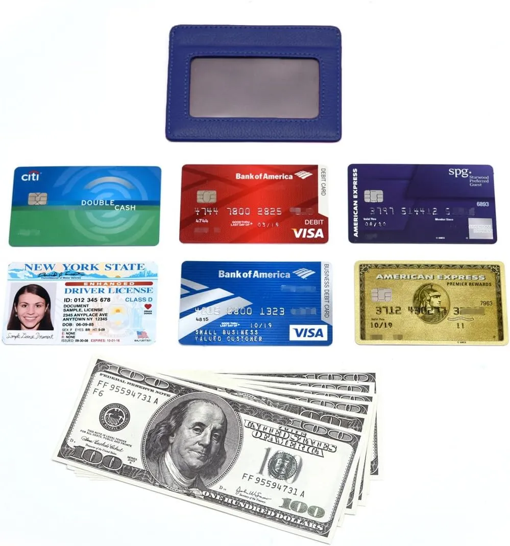 KALMORE Women's Credit Card Holder Leather Slim Minimalist Wallet
