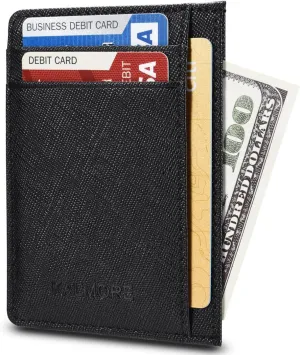 KALMORE Women's Credit Card Holder Leather Slim Minimalist Wallet