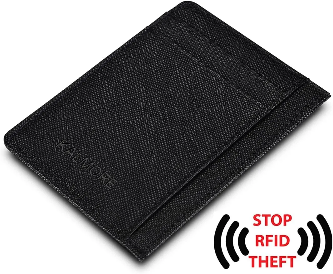 KALMORE Women's Credit Card Holder Leather Slim Minimalist Wallet