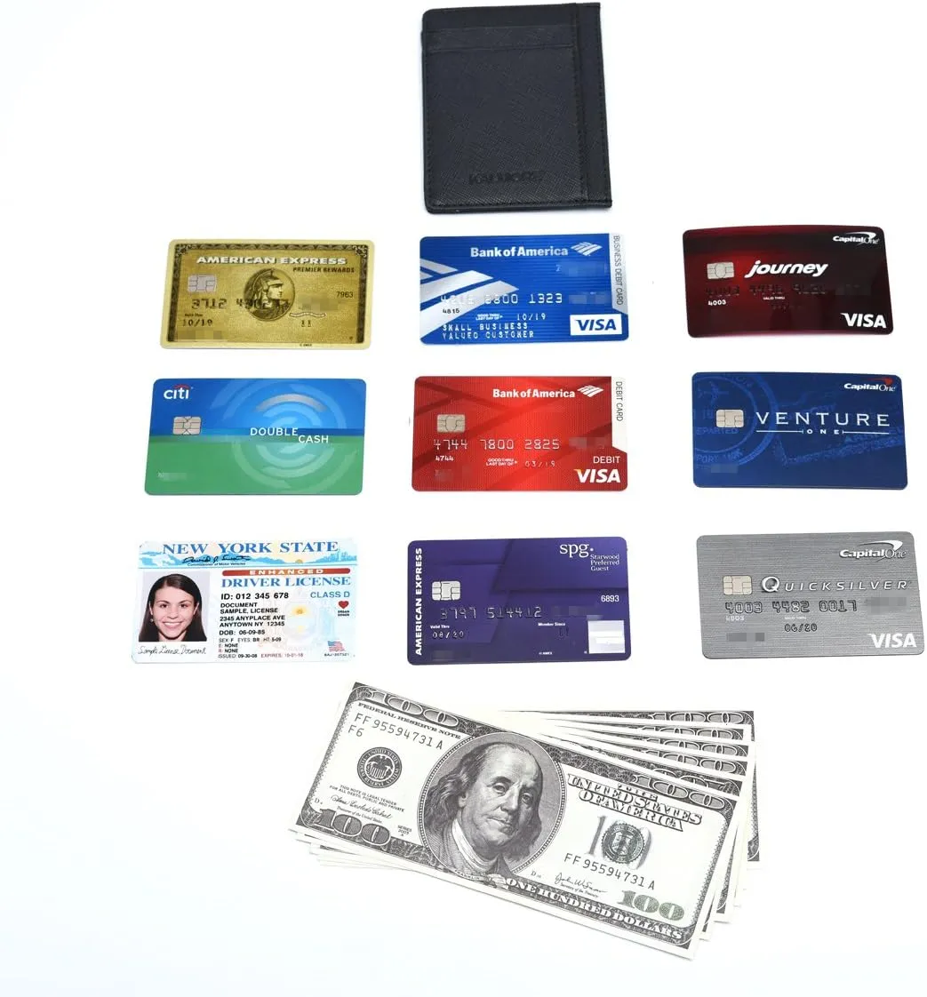 KALMORE Women's Credit Card Holder Leather Slim Minimalist Wallet