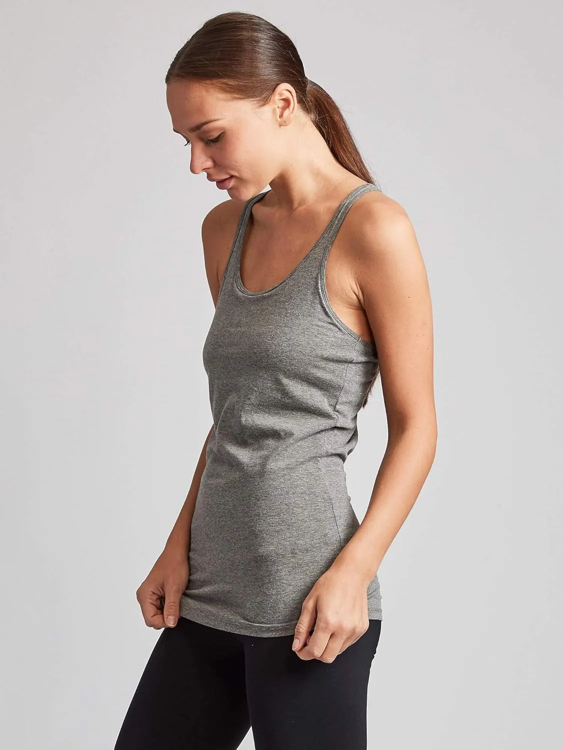 Kalon Women's 4-Pack Racerback Shelf Bra Camisole Base Layer
