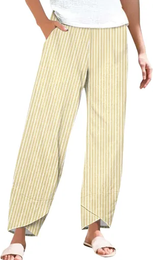 Linen Pants for Women Loose Pants Summer Light Weight Pant for Summer