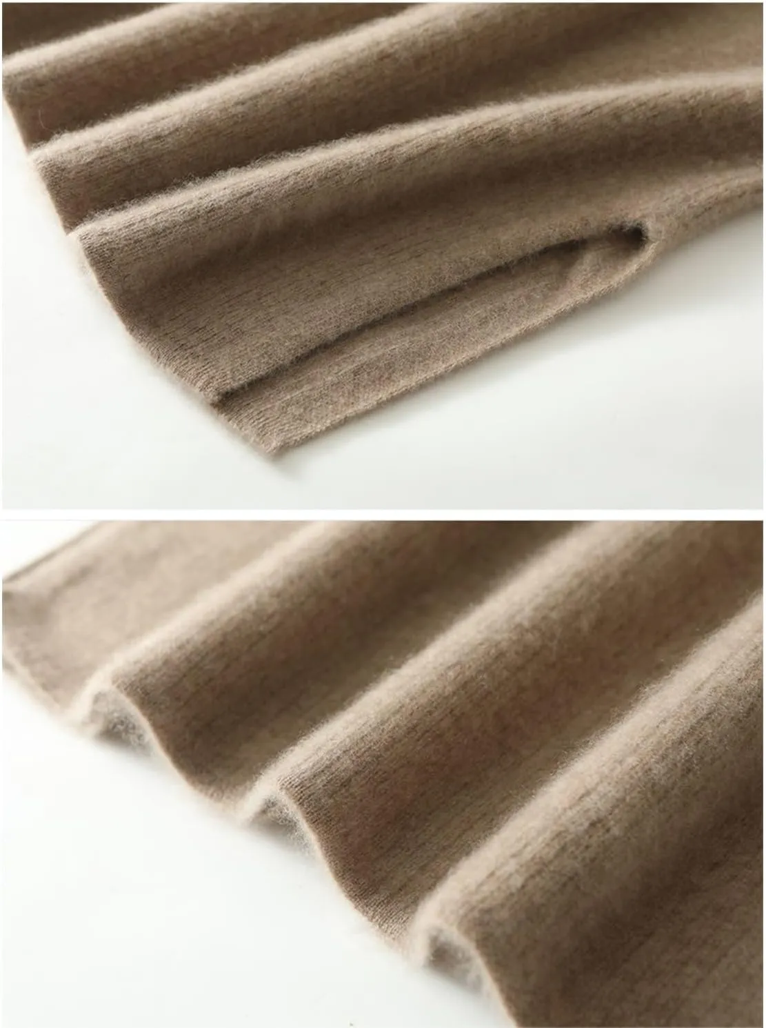 Long Skirt Women Autumn Winter 100% Merino Wool Knit Split Skirt Ribbed Elastic Warm Sweater Skirt