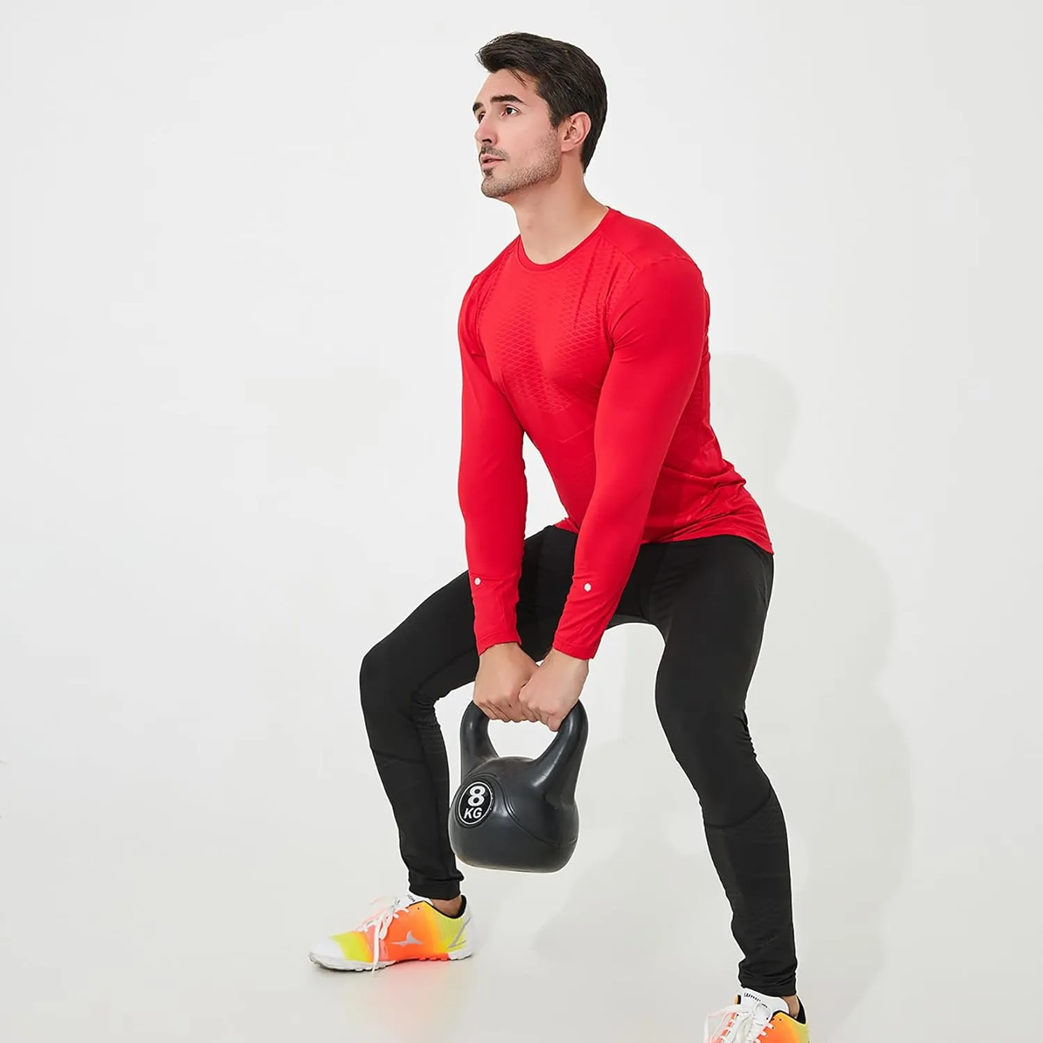 Long Sleeve Undershirt Men Compression Shirts &Workout Shirt Set for Adult Men&Women, Athletic Base Layer