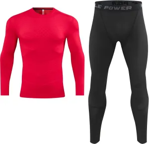Long Sleeve Undershirt Men Compression Shirts &Workout Shirt Set for Adult Men&Women, Athletic Base Layer